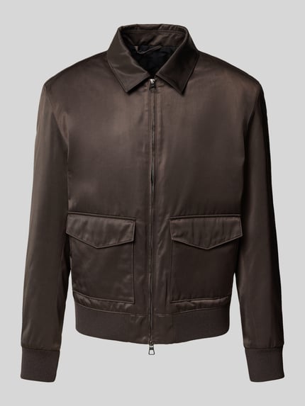 BOSS Regular Fit Bomberjacke mit Baumwoll-Anteil - BECKHAM x BOSS Dunkelbraun 2