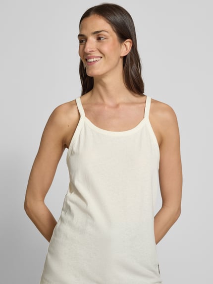 Marc O'Polo Slim Fit Trägertop aus Baumwoll-Hanf-Mix Weiss 3