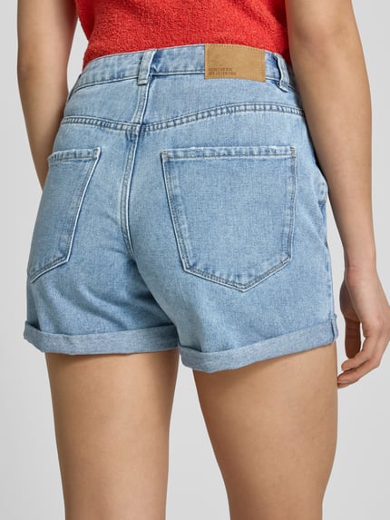 VERO MODA Szorty jeansowe o kroju relaxed fit z mieszanki bawełny model ‘ZURI’ Jasnoniebieski 3