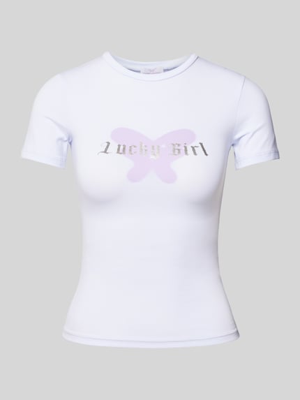 FELICIOUS T-Shirt mit Motiv-Print Weiss 2