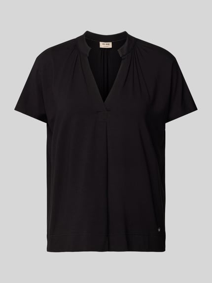 MOS MOSH T-shirt met V-hals, model 'Shira' BLACK - 2