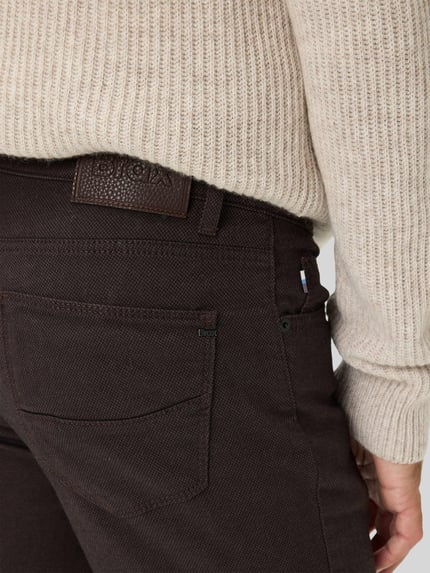 Brax Regular Fit Chino aus Baumwoll-Mix mit Viskose-Anteil Modell 'Wool Look Flex' Mittelbraun 3