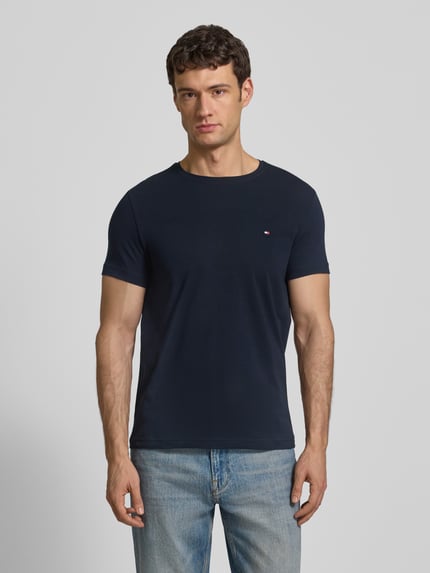 Tommy Hilfiger T-shirt met ronde hals Marineblauw - 4