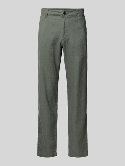 Regular Fit Leinenhose aus Leinen-Mix Modell 'Sanderson-L-3' Shop The Look MANNEQUINE