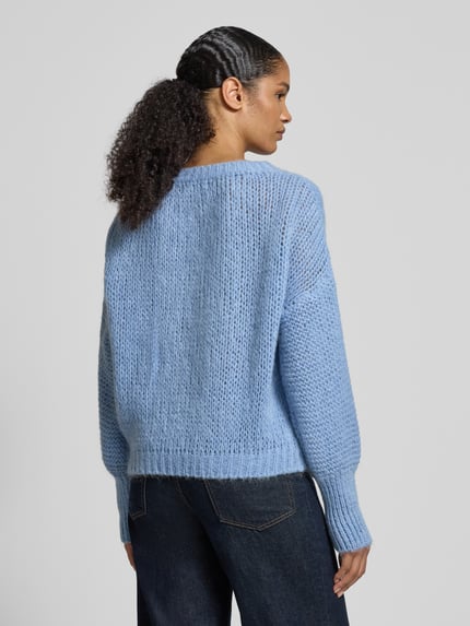 LOLLYS LAUNDRY Oversized Strickpullover mit Mohair-Anteil Modell 'Isolde' Hellblau 5