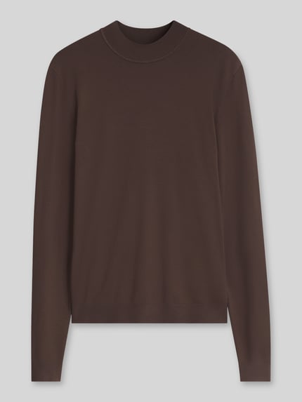 HUGO Regular Fit Pullover aus Viskose-Mix Modell 'San Marc-CV' Dunkelbraun 2