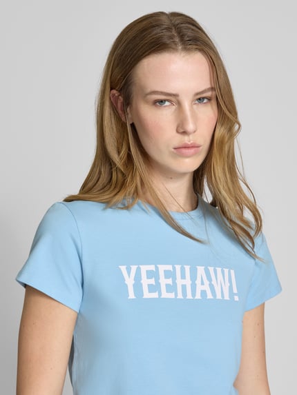 REVIEW T-shirt met statementprint Lichtblauw - 3