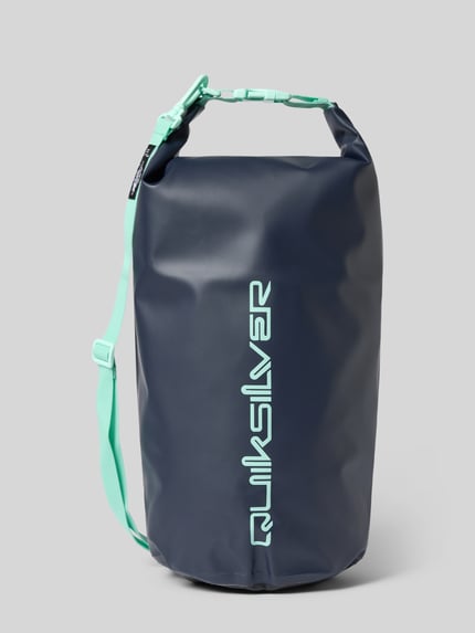 Produktfoto, ‘Tasche mit Riemen und Label-Print’ von Quiksilver, Herren Tasche von Quiksilver, Label-Print, Riemen, dunkelblau mit mintgrün, glatte Oberfläche