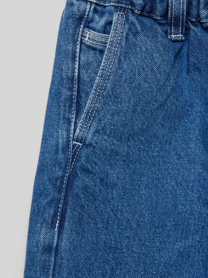 Element Jeansy z prostą nogawką i naszywką z logo model ‘CARPENTER’ Niebieski 2