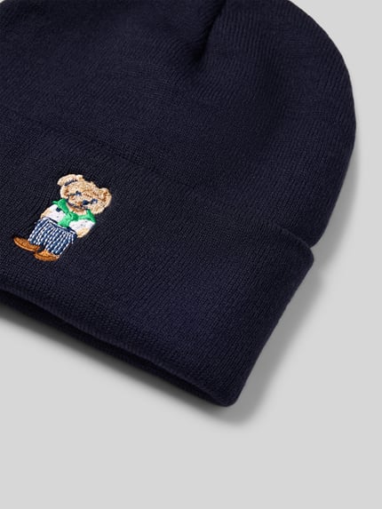 CHILL PILL Muts in tricotlook model 'BEAR' Donkerblauw - 2