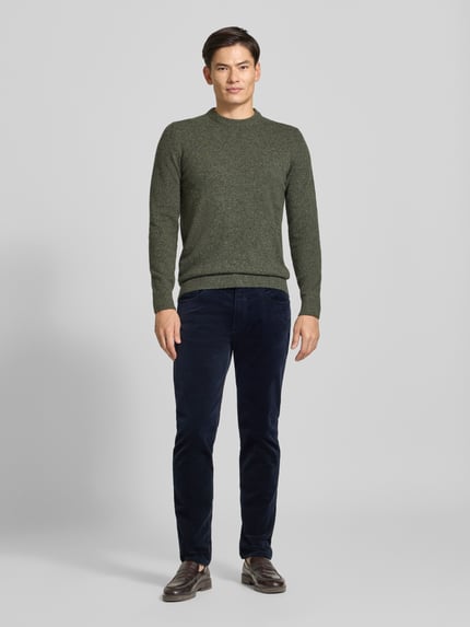 bugatti Straight Fit Cordhose aus elastischem Baumwoll-Mix Marine 1