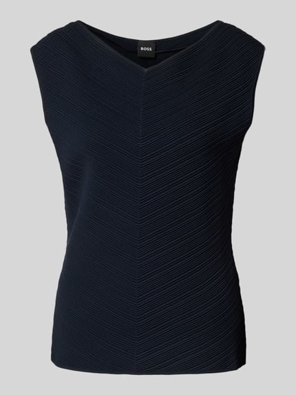 BOSS Blusentop aus Viskose-Mix Modell 'Faitini' Marine 2