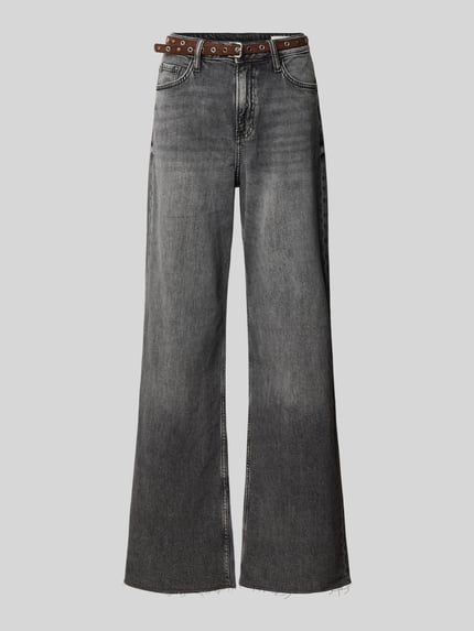 s.Oliver RED LABEL High Waist Jeans Wide Fit mit Fransensaum - s.Oliver x Heidi Klum Hellgrau 2