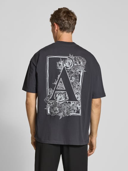 AllSaints Relaxed Fit T-Shirt aus reiner Baumwolle Modell 'anthos' Anthrazit 5