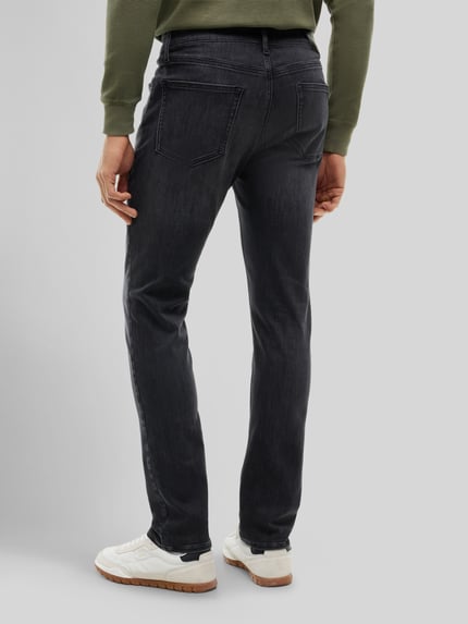 Tommy Jeans Slim Fit Jeans aus Baumwoll-Modal-Mix Modell 'SCANTON' BLACK 5