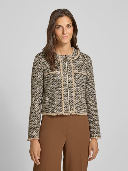 Betty Barclay Regular fit blazer in rotanlook, model 'NOI' Zwart - 4