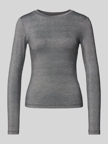 VILA Slim Fit Longsleeve aus Viskose-Mix Modell 'Eleinas' Black 2