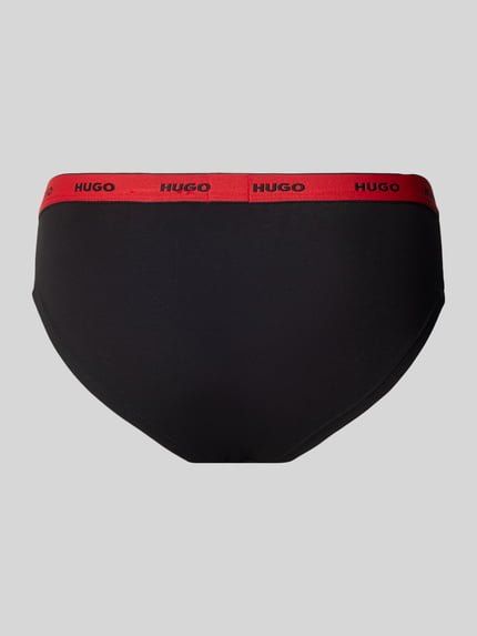 HUGO Slip met label in band, model 'CAROUSEL' Rood - 3
