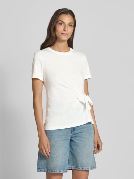 Tommy Hilfiger Regular fit T-shirt van puur katoen Ecru - 4