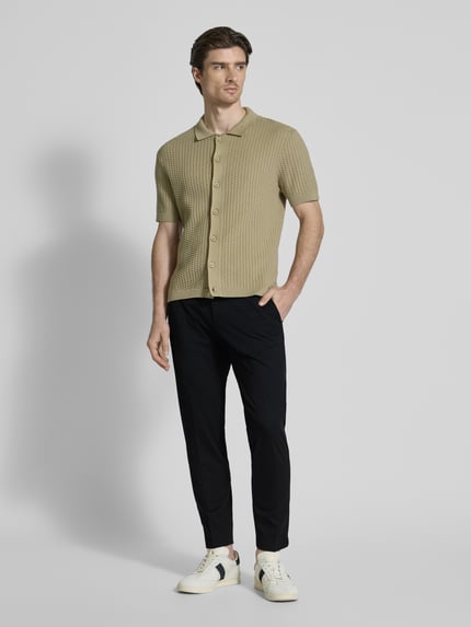 CINQUE Slim Fit Stoffhose mit Bügelfalten Modell 'JUNO' Black 1