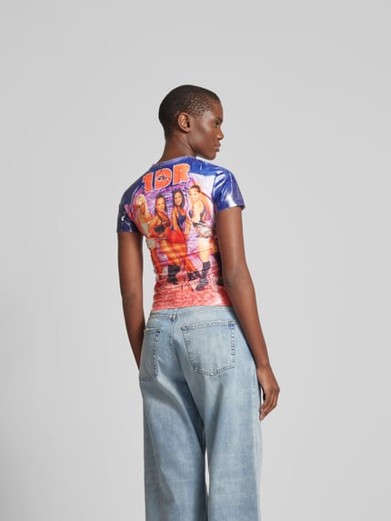 Diesel T-shirt met all-over motief Blauw - 5
