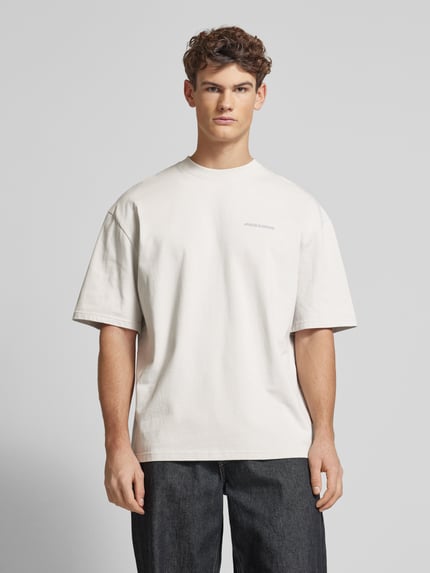 PEGADOR Oversized T-Shirt mit Label-Print Hellgrau 4