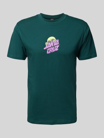Santa Cruz T-Shirt mit Label-Print und Rundhalsausschnitt Petrol 2