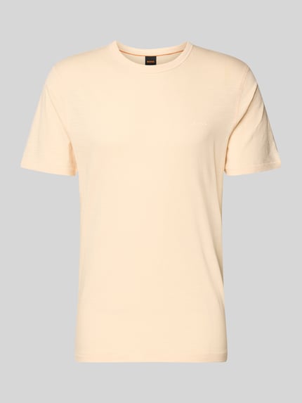 Produktfoto, Regular Fit T-shirt uit puur katoen model 'TEGOOD' van BOSS Orange, look: effen, ronde hals, korte mouw, logoprint
