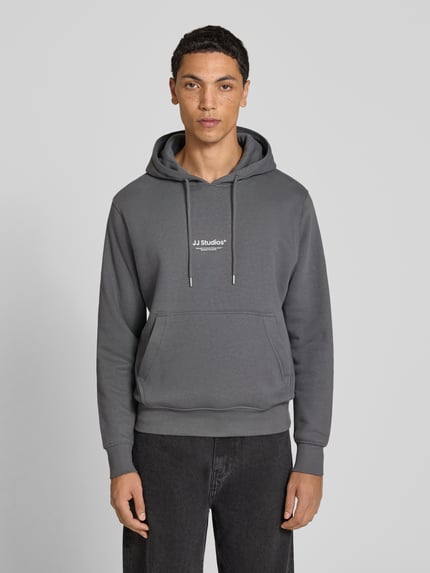 JACK & JONES Regular fit hoodie van katoenmix model 'Soho' Lichtgrijs - 4