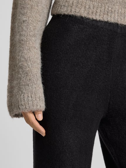 Jake*s Casual Wide Fit Strickhose mit elastischem Bund Black 3