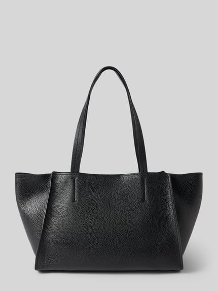 Productfoto, MICHAEL Michael Kors Handtasche aus echtem Leder Modell 'HAMILTON', zwart, grote vakken, label, schouderriem, textuurleer