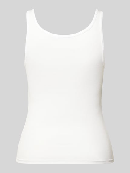 Produktfoto, Tanktop mit Feinripp und Rundhalsausschnitt von Jake*s Casual, mieszanka modalu z dodatkiem streczu, dopasowany krój, drobne prążkowanie, okrągły dekolt, miękki materiał, podlegający zrównoważonej produkcji