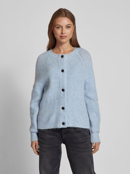 Selected Regular Fit Cardigan aus Woll-Mix mit Alpaka-Anteil Modell 'LULU' Hellblau 4