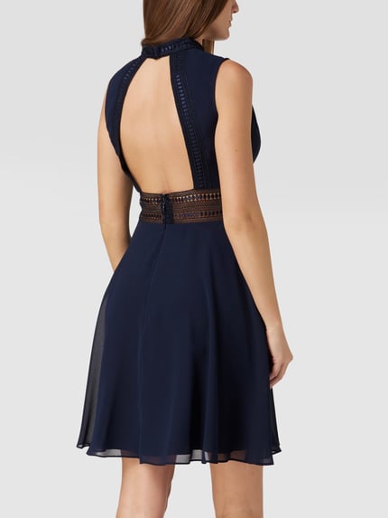 VM by Vera Mont Ärmelloses Kleid mit Stickereien Dunkelblau 5