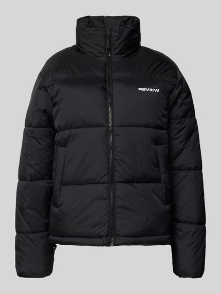 REVIEW Gewatteerd jack met labelstitching Zwart - 2