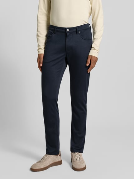 Christian Berg Men Regular Fit Stoffhose mit französischen Eingrifftaschen Marine 4