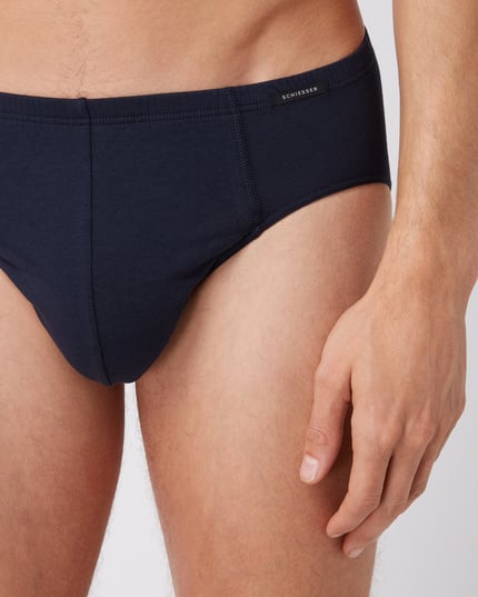 SCHIESSER Slip mit elastischem Bund im 3er-Pack Dunkelblau 2
