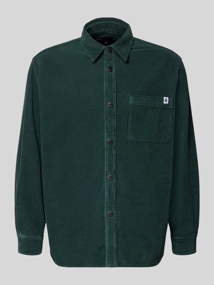 Edwin Regular Fit Freizeithemd aus Cord mit Kentkragen Modell 'ANDER' Dunkelgruen 2