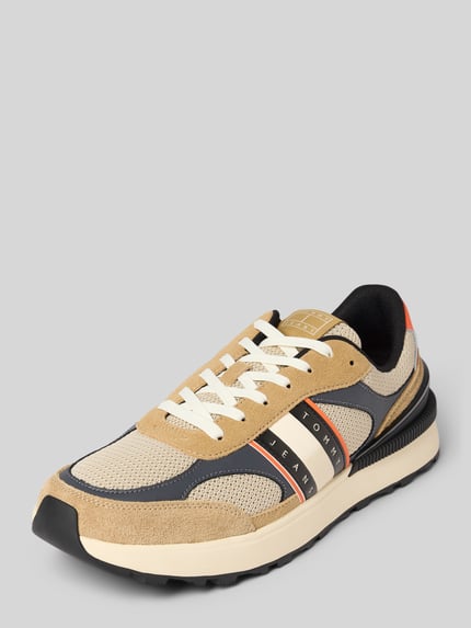 Produktfoto, Low Top Sneaker met suède details model 'TECHNICAL RUNNERS' van Tommy Jeans, multicolor, afgeronde neus, profielzool, leermix