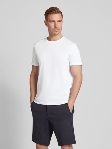JOOP! COLLECTION T-Shirt mit geripptem Rundhalsausschnitt Modell 'Cosmo' Offwhite 4