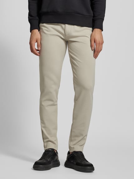 CK Calvin Klein Tapered Fit Hose mit Bundfalten Sand 4