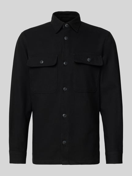 JACK & JONES Premium Koszula casualowa o kroju regular fit z kieszeniami na piersi model ‘Rayle’ Czarny 2
