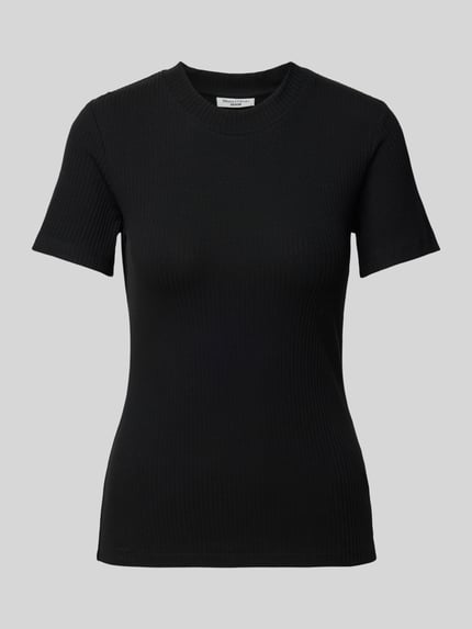 Marc O'Polo DENIM T-shirt in riblook Zwart - 2