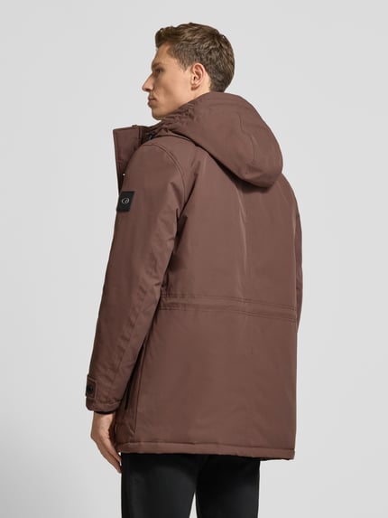 Tom Tailor Regular fit parka met capuchon Middenbruin - 5