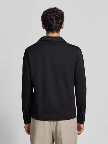 Zuitable Regular Fit Hemdjacke mit Viskose-Mix Modell 'Taylor' Black 5