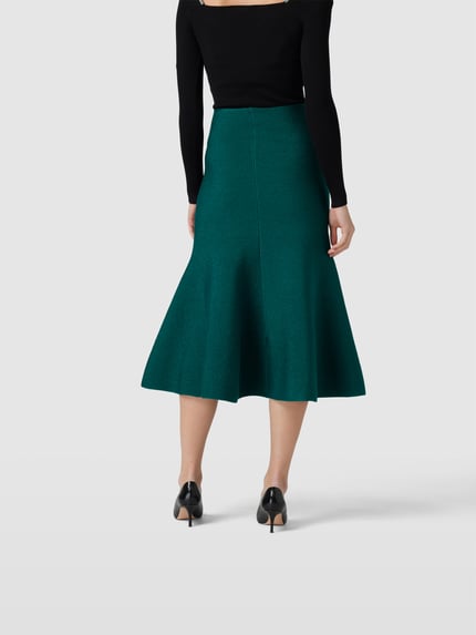 Victoria Beckham Spódnica midi w wyglądzie dzianiny Zielony 5