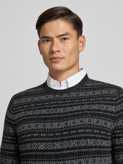 Polo Ralph Lauren Regular Fit Strickpullover aus reiner Wolle Anthrazit 3
