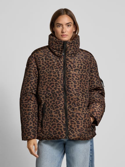 GUESS Steppjacke mit Stehkragen Modell 'MARTINA' Dunkelbraun 4