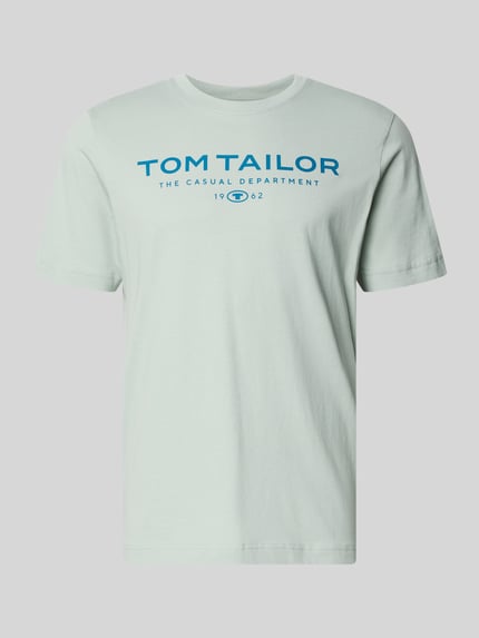 Tom Tailor T-shirt o kroju regular fit z czystej bawełny Limonkowy 2