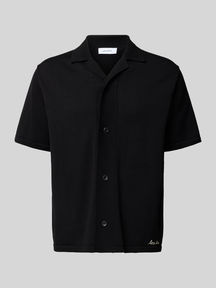 Les Deux Regular Fit Freizeithemd mit 1/2-Arm Modell 'Geoffroy' Black 2